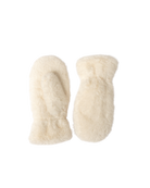 faux fur white mittens