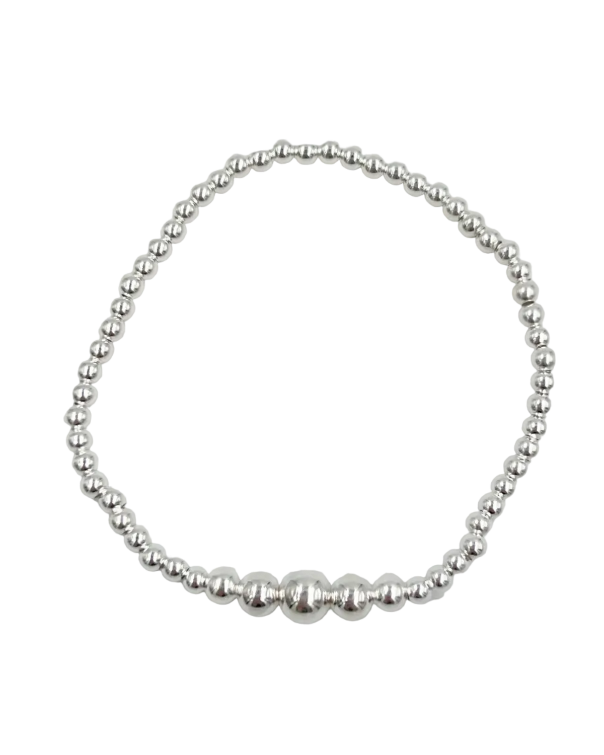 silver beaded bracelet