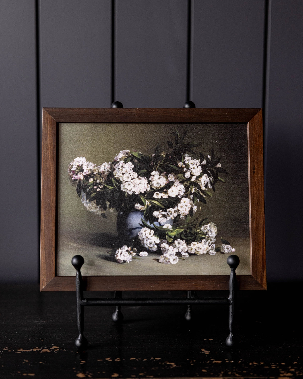 Luxe B Co White Petal Art in Pine Frame