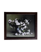 Luxe B Co White Petal Art in Pine Frame