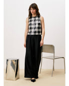 black wide leg trouser pant