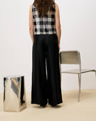 black wide leg trouser pant