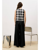 black wide leg trouser pant