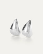 large statement earrings in silver