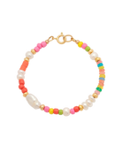 colorful beaded bracelet with pearls