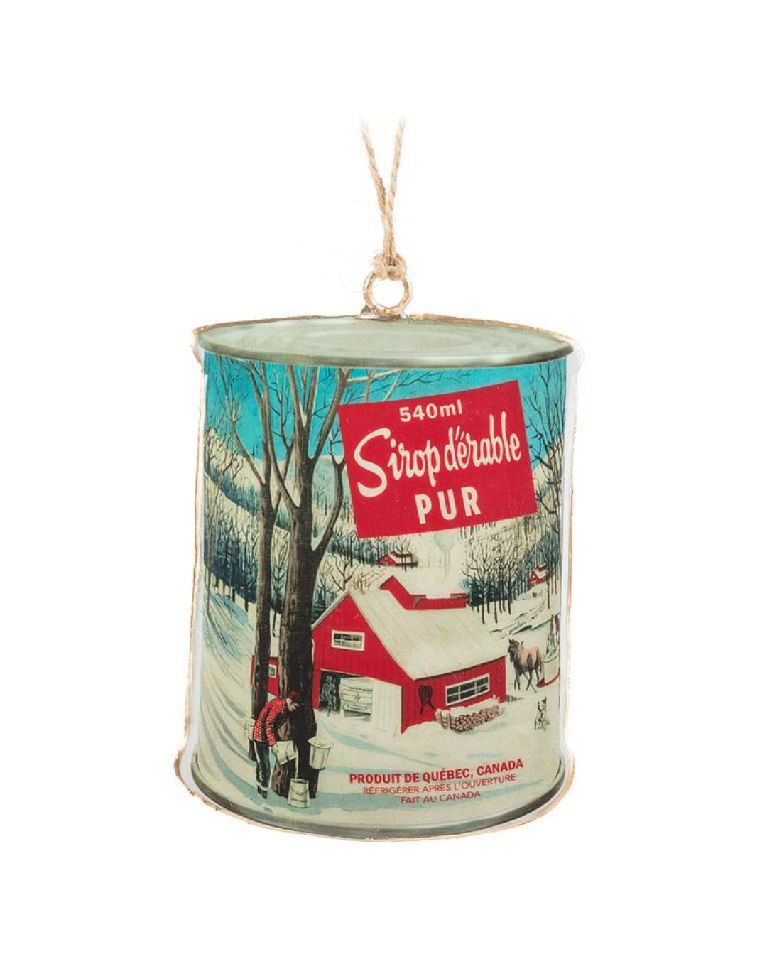 maple syrup can ornament