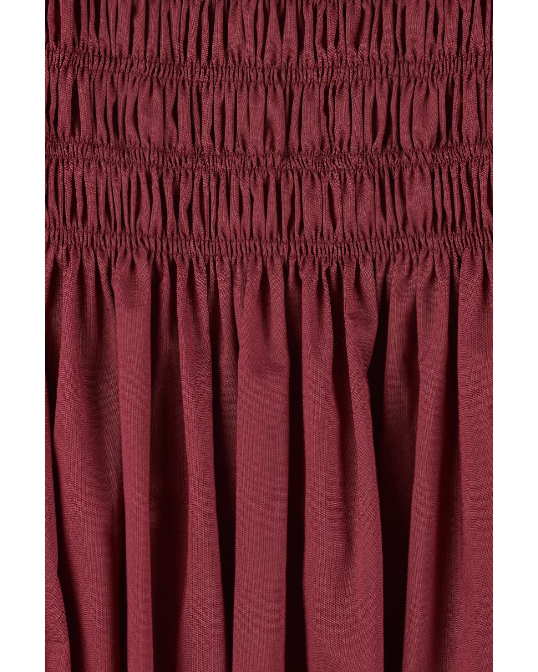 midi sleeveless dress in a deep red/pink