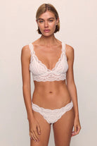 white lacey bralette