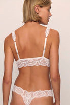 white lacey bralette