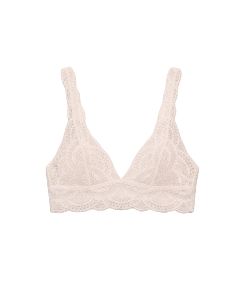 white lacey bralette