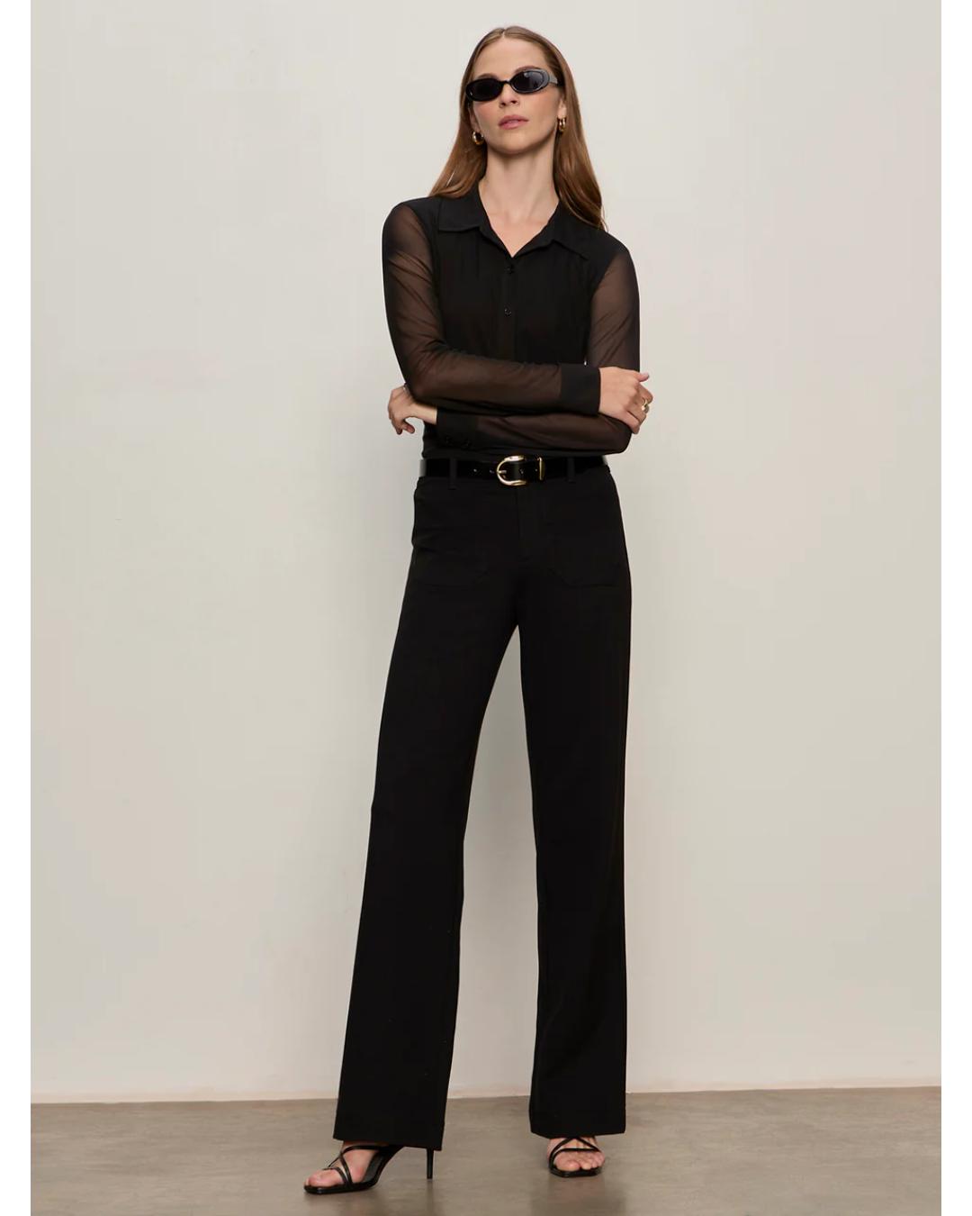 black wide leg pant
