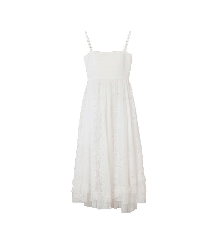 midi white dress