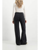 wide leg black denim jeans