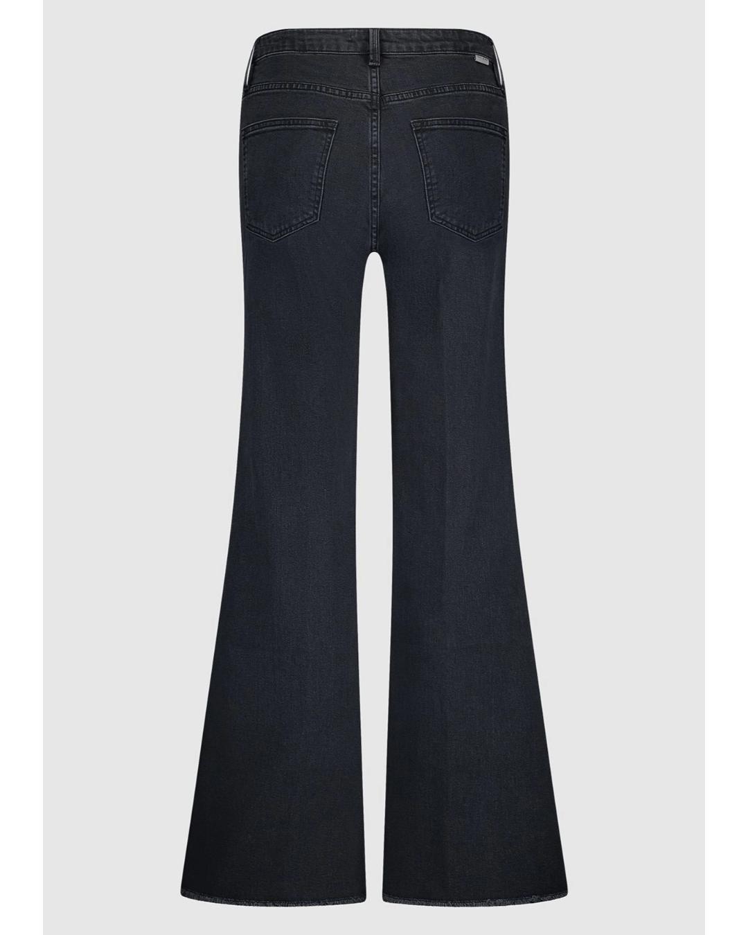 wide leg black denim jeans