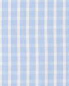 blue and white mini dress