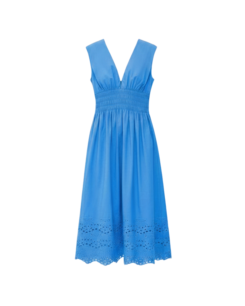 midi dress in blue