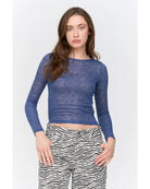 blue long sleeve shirt