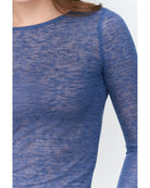 blue long sleeve shirt