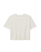 short sleeve cardigan in white