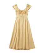 midi dress in yellow