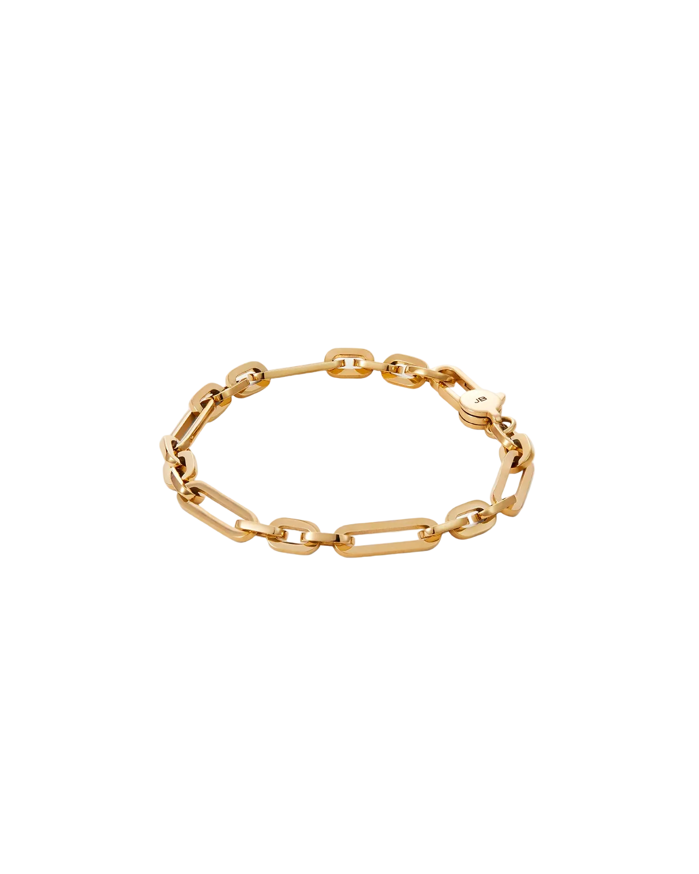 chain link bracelet in gold
