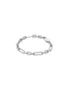 silver chain link bracelet