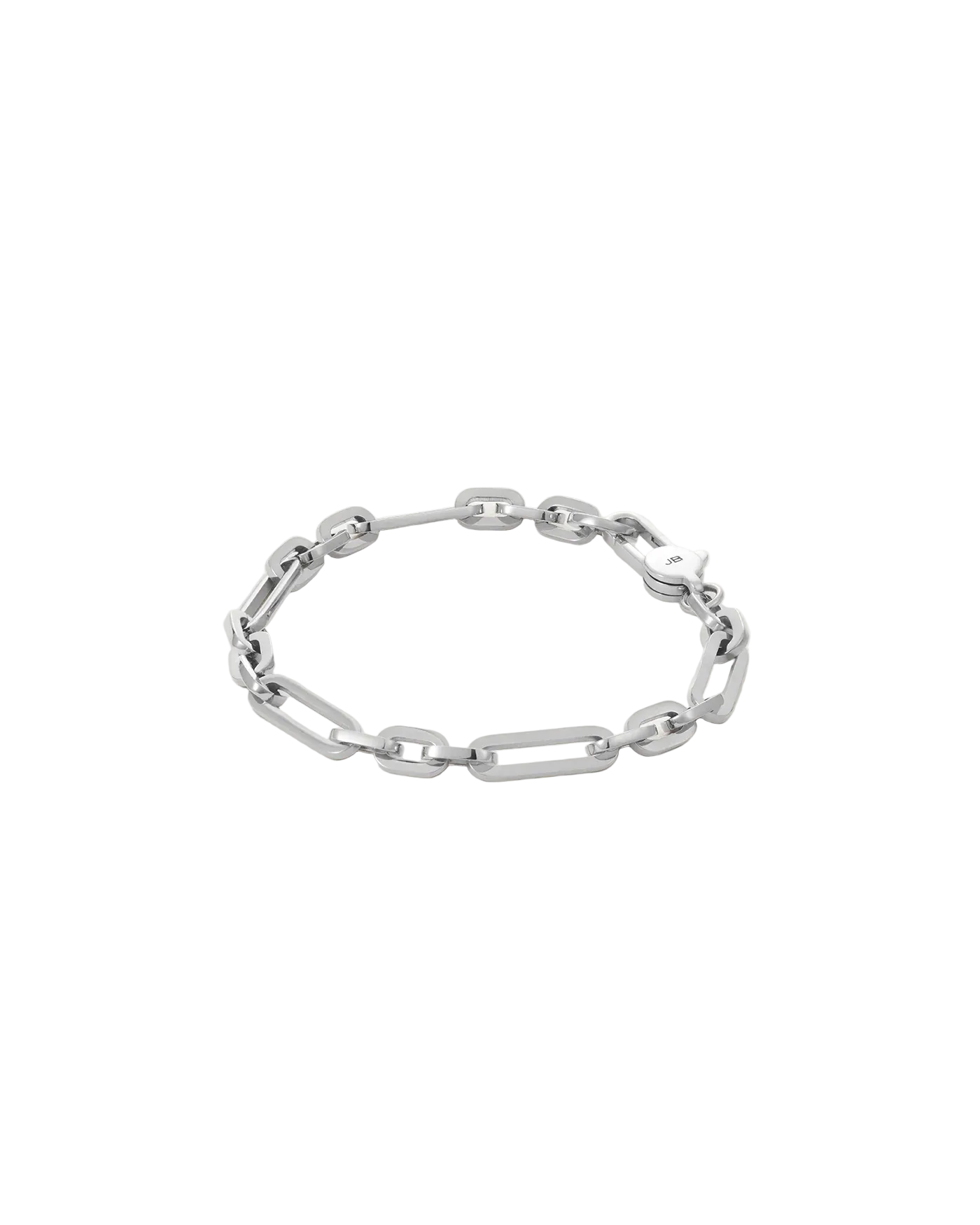 silver chain link bracelet
