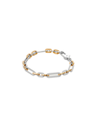 two tone chain link bracelet 