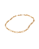 paper clip chain necklace in gold
