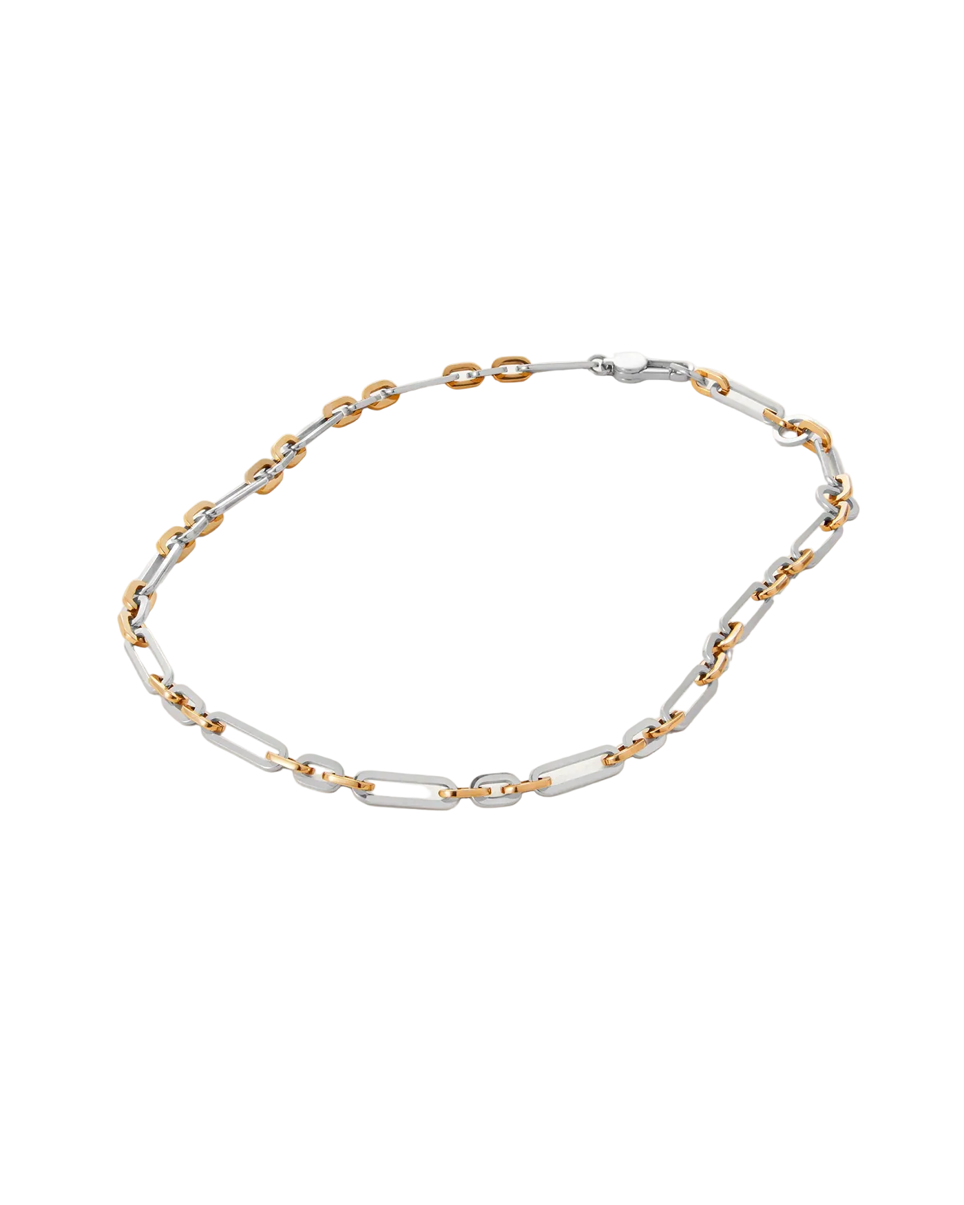 two tone link necklace