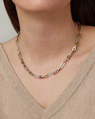 two tone link necklace
