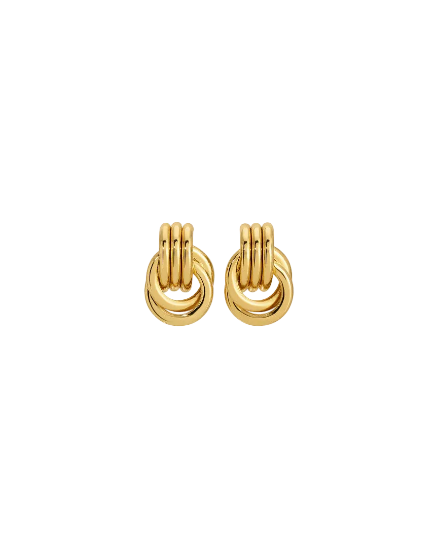 little knotted gold earring