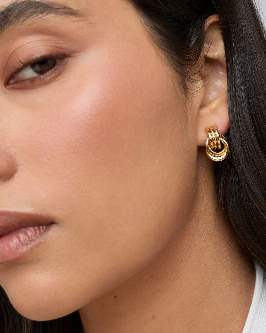 little knotted gold earring