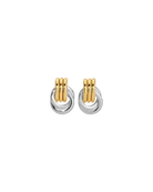tow toned mini knot earrings