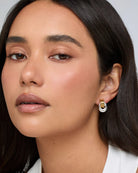 tow toned mini knot earrings