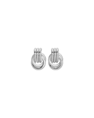 silver knotted earrings