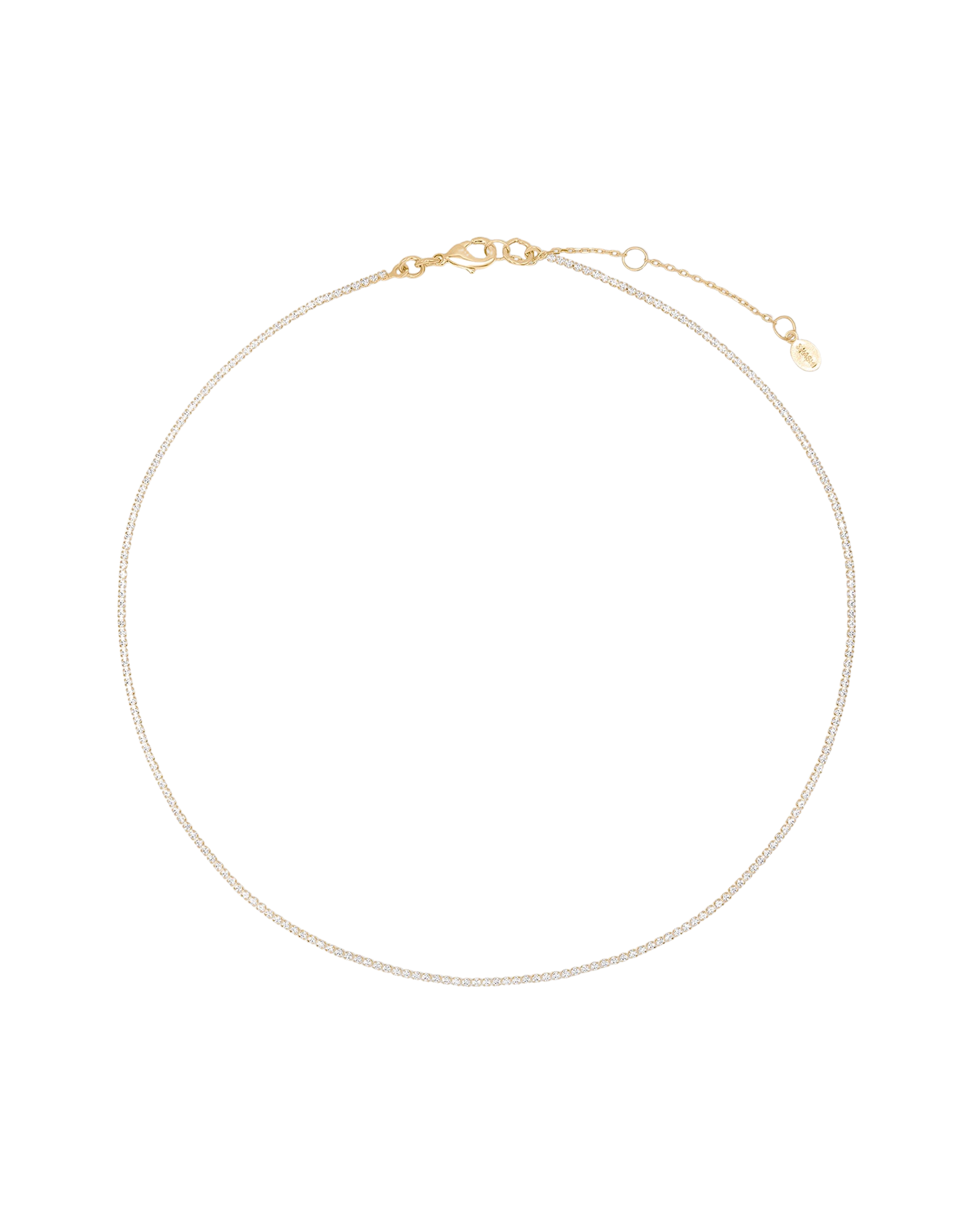gold diamond tennis necklace