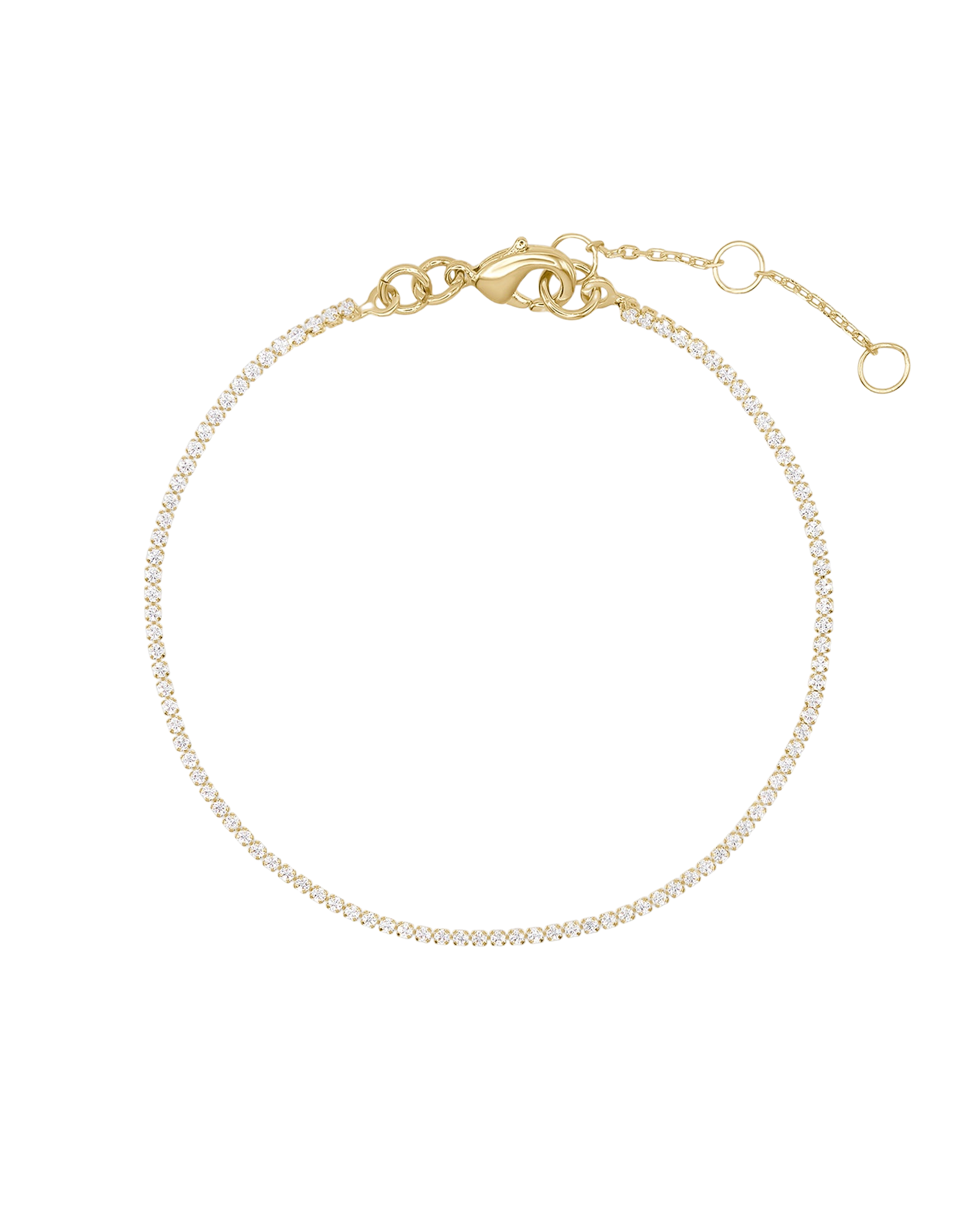thin diamond gold tennis bracelet