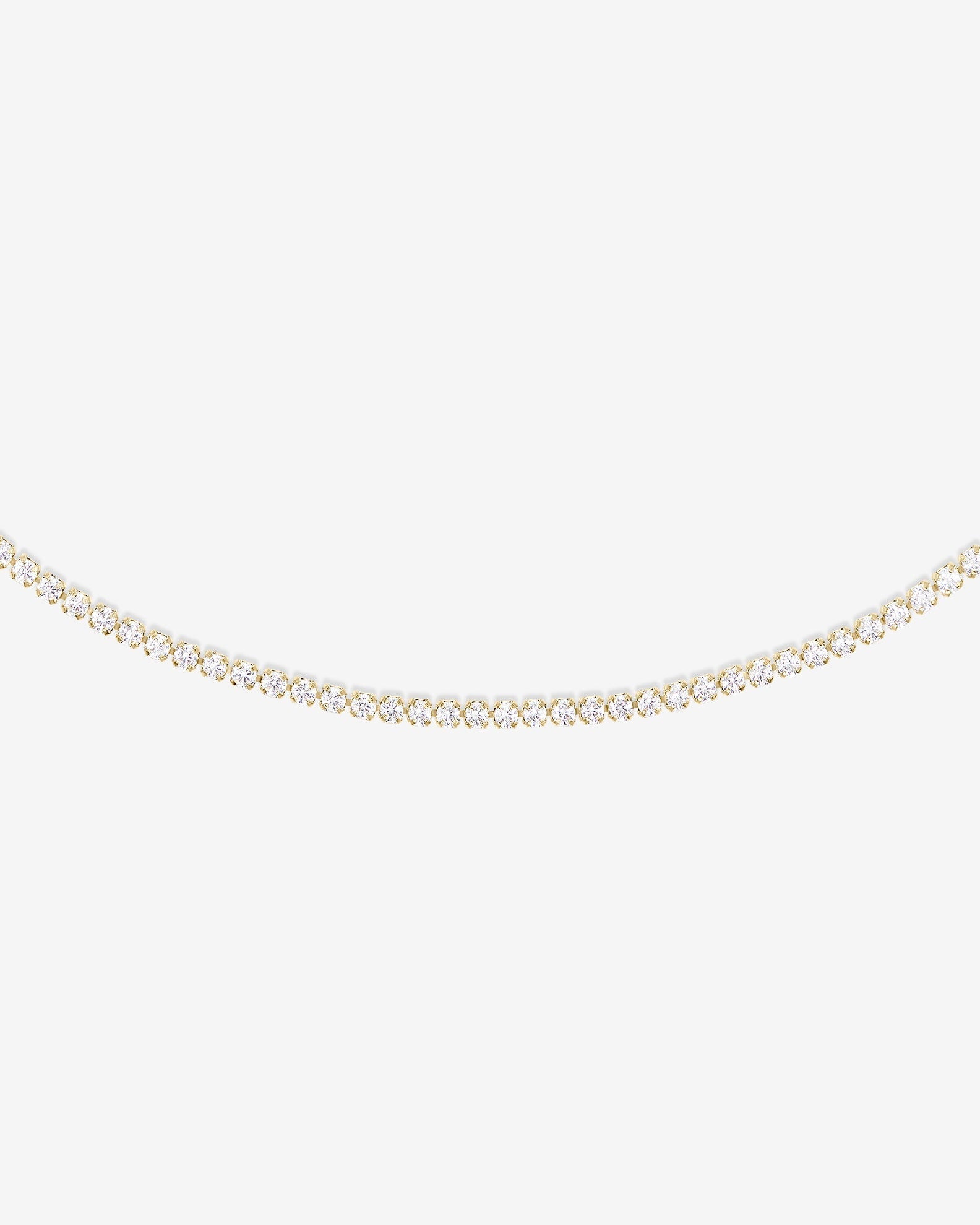 gold diamond tennis necklace