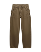 brown curve leg denim pant