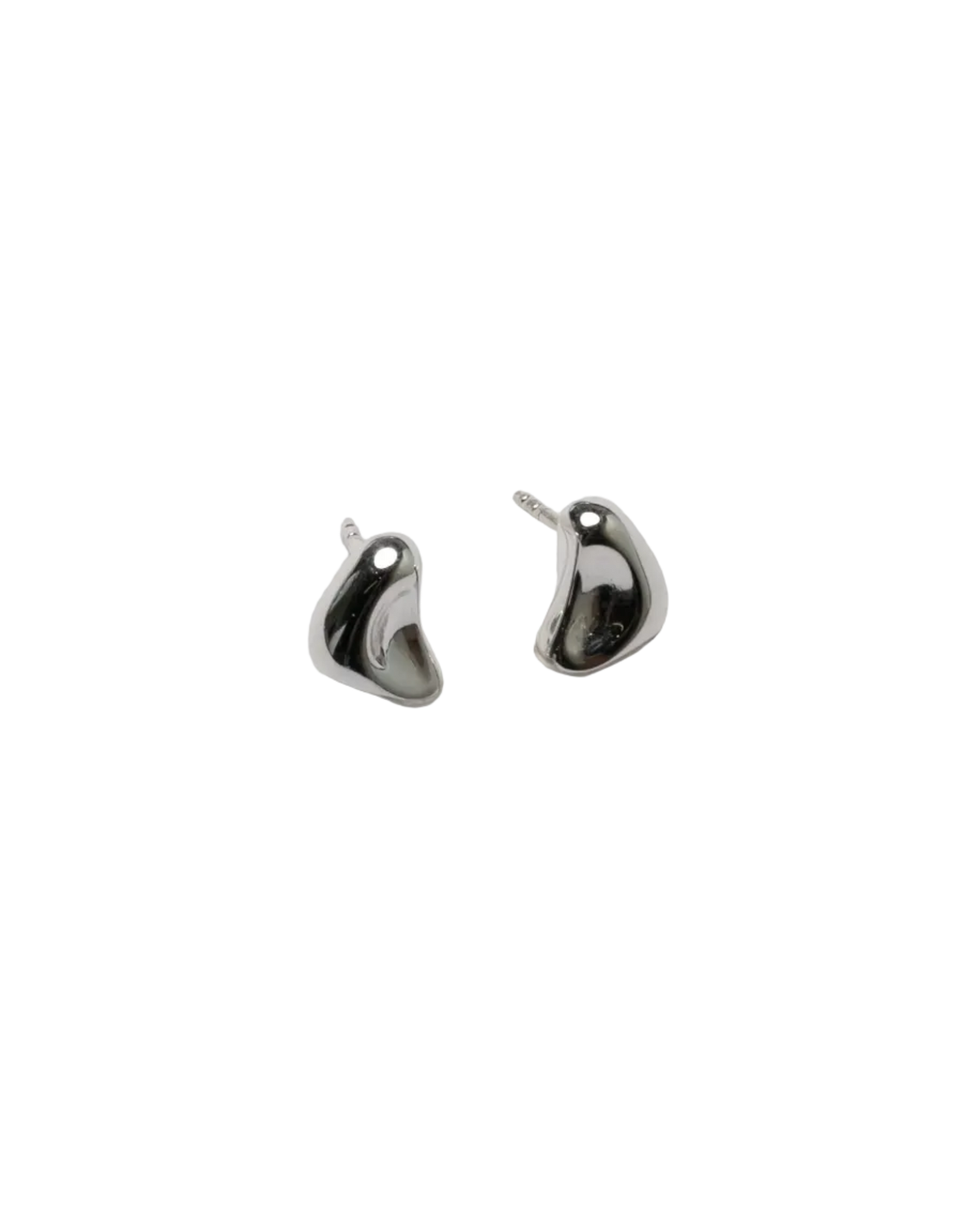 tear drop silver stud earring