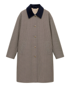 plaid midi jacket