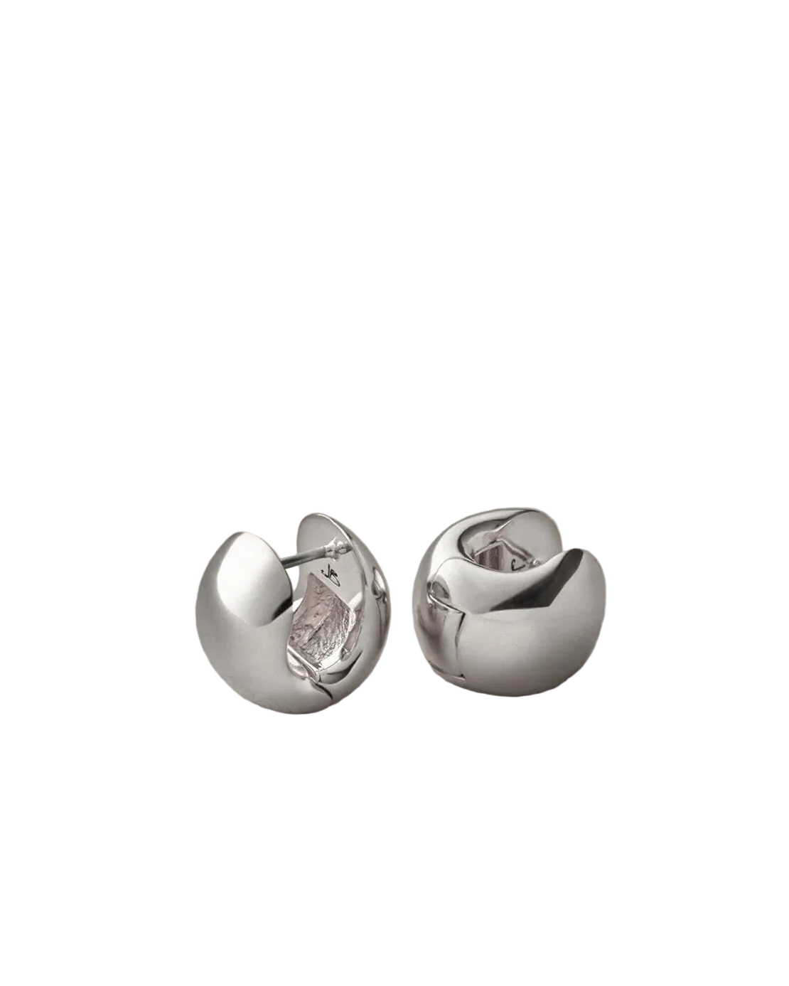 chunky silver hoops