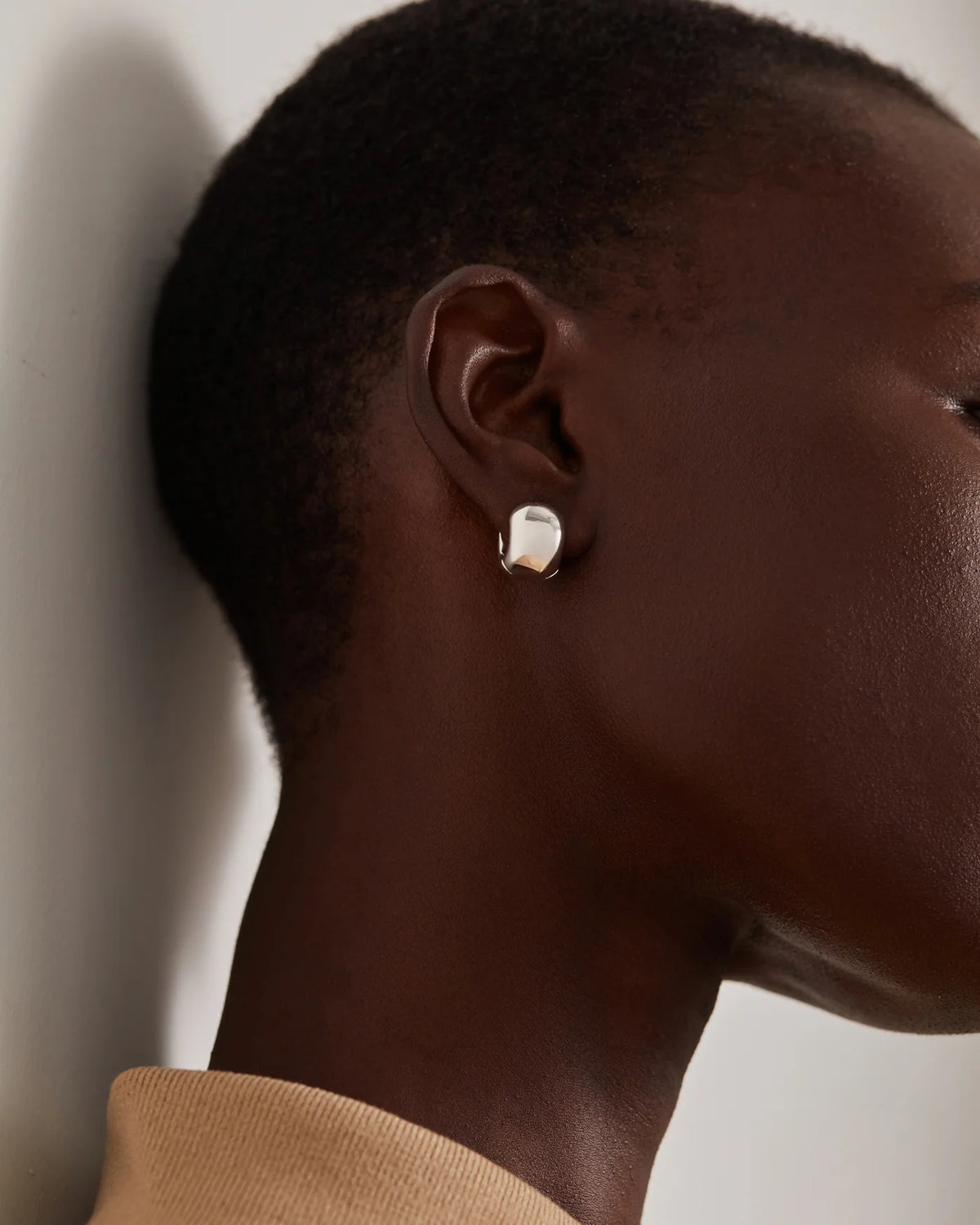 chunky silver hoops