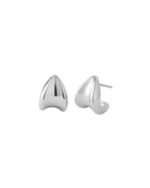mini statement silver earrings