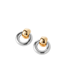 two tone statement earring