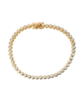 gold round diamond tennis bracelet
