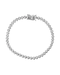 silver round diamond tennis bracelet