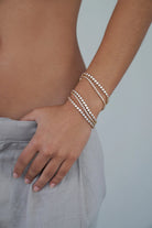 silver round diamond tennis bracelet