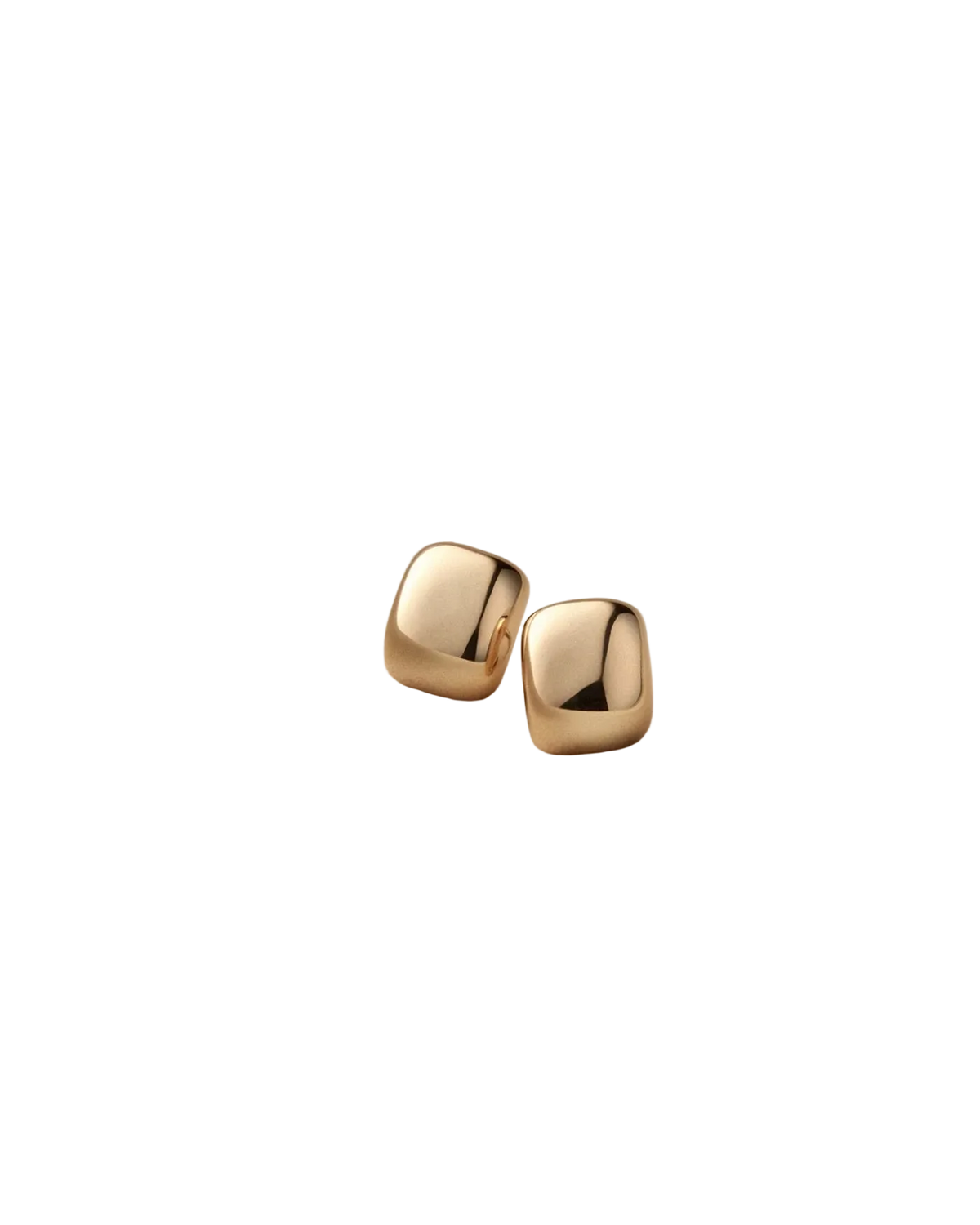 square gold earring